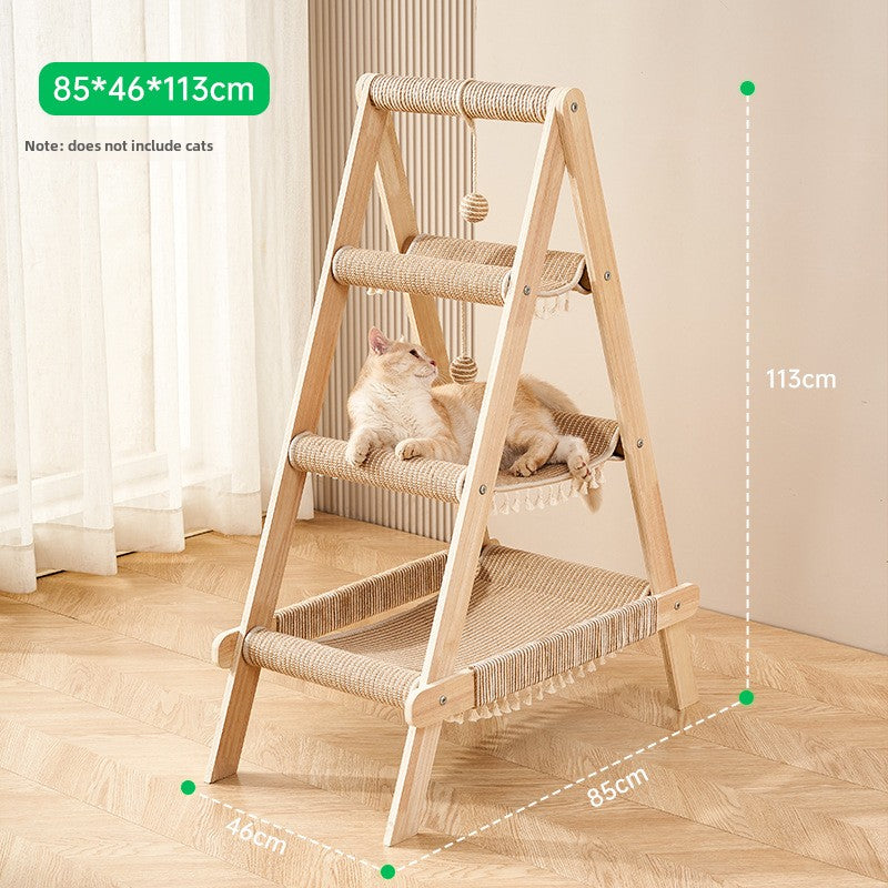 Cat climbing frame cat litter integrated four-season universal cat frame household big cat special cat hammock multi-cat available cat scratching board