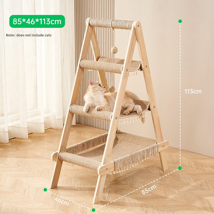 Cat climbing frame cat litter integrated four-season universal cat frame household big cat special cat hammock multi-cat available cat scratching board