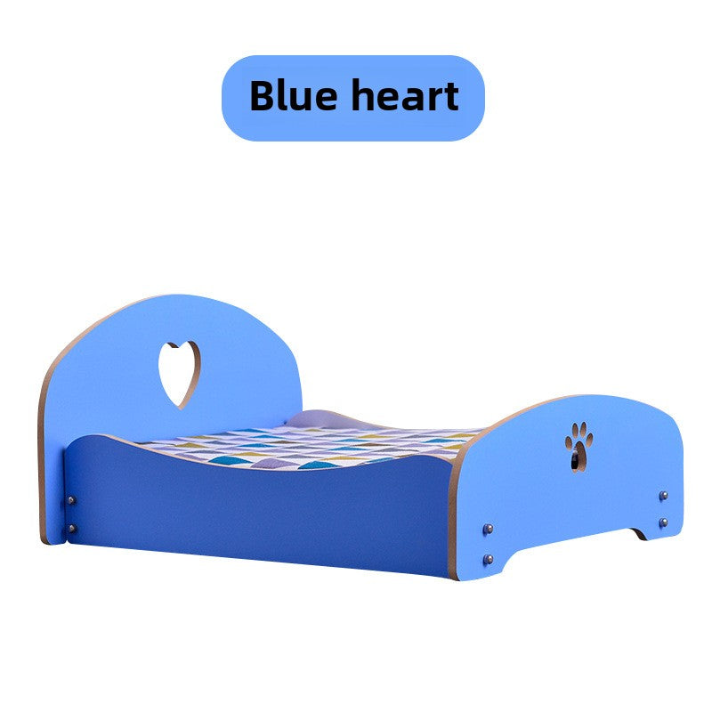 Wholesale removable and washable four-season universal princess nest pet dog dog wooden bed with cushion nest teddy than bear medium and small dog cat bed