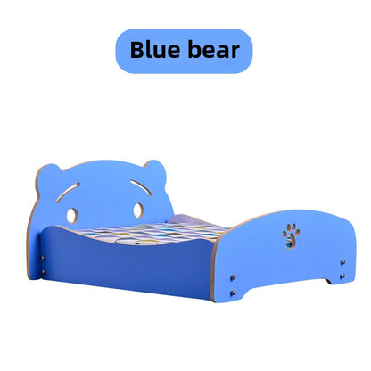 Wholesale removable and washable four-season universal princess nest pet dog dog wooden bed with cushion nest teddy than bear medium and small dog cat bed