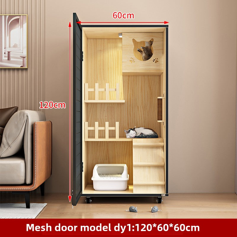 Wholesale Cat Villa Wooden Cat House  Integrated   Indoor Panoramic Cat Room