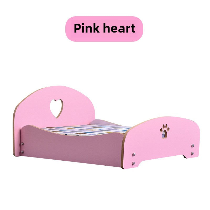 Wholesale removable and washable four-season universal princess nest pet dog dog wooden bed with cushion nest teddy than bear medium and small dog cat bed