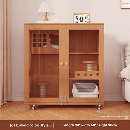 Wholesale Solid Wood Cat Villa Cat Cage Household Indoor Cat Nest Cat House Large Free Space Cat Castle Cat House Cat Cabinet