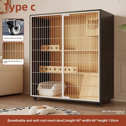 Wholesale Iron Mesh Cat Villa Pet Cabinet Cat Cage Household Indoor Cat Nest Cat House Large Space Cat House Cat House Cabinet