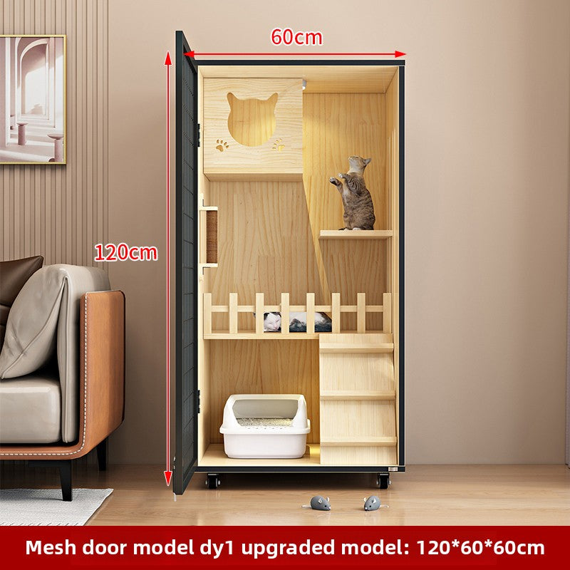 Wholesale Cat Villa Wooden Cat House  Integrated   Indoor Panoramic Cat Room