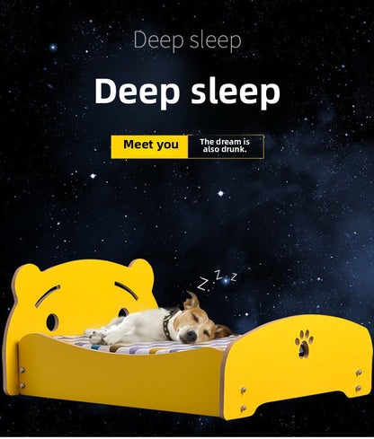 Wholesale removable and washable four-season universal princess nest pet dog dog wooden bed with cushion nest teddy than bear medium and small dog cat bed