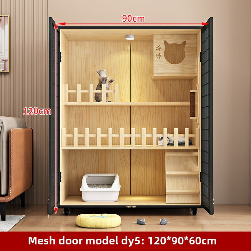 Wholesale Cat Villa Wooden Cat House  Integrated   Indoor Panoramic Cat Room