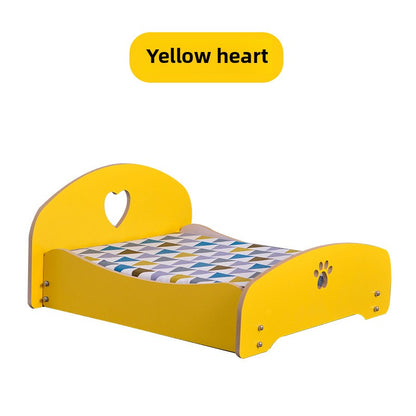 Wholesale removable and washable four-season universal princess nest pet dog dog wooden bed with cushion nest teddy than bear medium and small dog cat bed