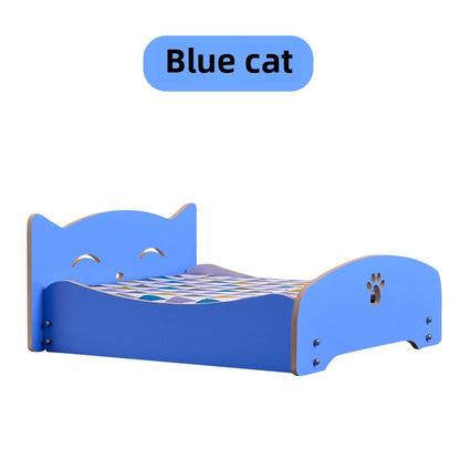 Wholesale removable and washable four-season universal princess nest pet dog dog wooden bed with cushion nest teddy than bear medium and small dog cat bed