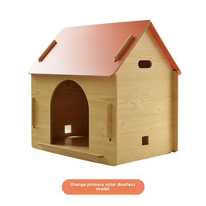 Wholesale Wooden Dog Cage Dog House Pet Fence Pet Wooden House Dog House Dog Cage Dog Mattress Cat Nest Free Four Seasons Mat