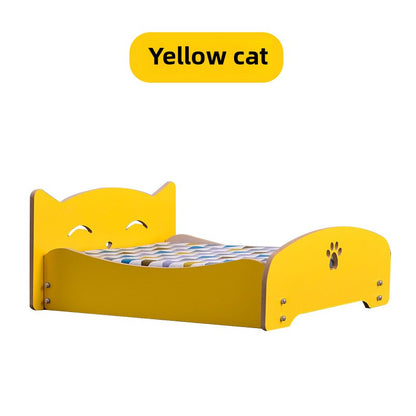 Wholesale removable and washable four-season universal princess nest pet dog dog wooden bed with cushion nest teddy than bear medium and small dog cat bed