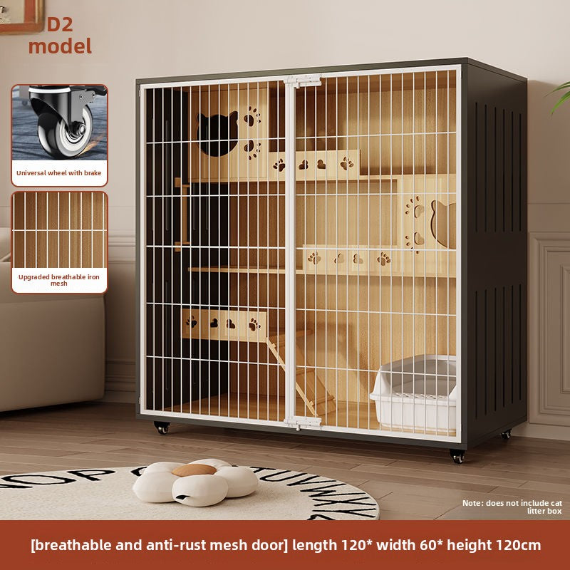 Wholesale Iron Mesh Cat Villa Pet Cabinet Cat Cage Household Indoor Cat Nest Cat House Large Space Cat House Cat House Cabinet