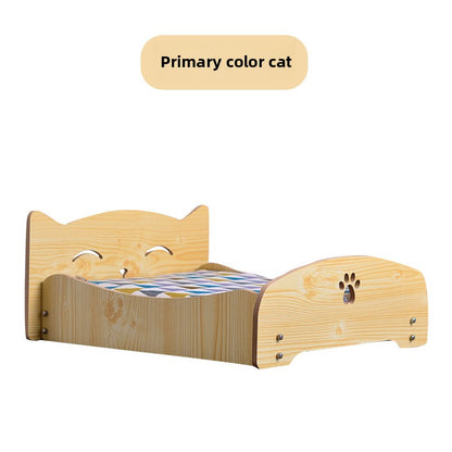 Wholesale removable and washable four-season universal princess nest pet dog dog wooden bed with cushion nest teddy than bear medium and small dog cat bed