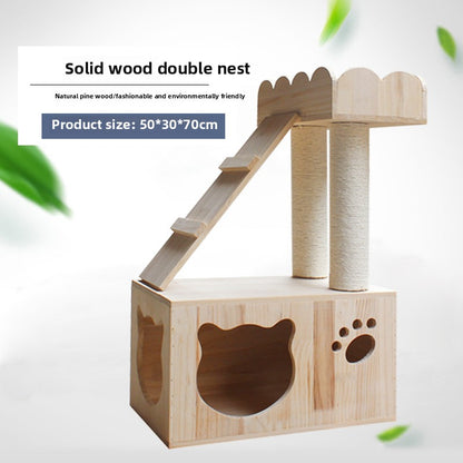 Wholesale cat climbing frame，Solid Wood Cat Nest ，Cat Tree ，Cat House ，Cat Nest Pine Cat Toy Cat Climbing Rack