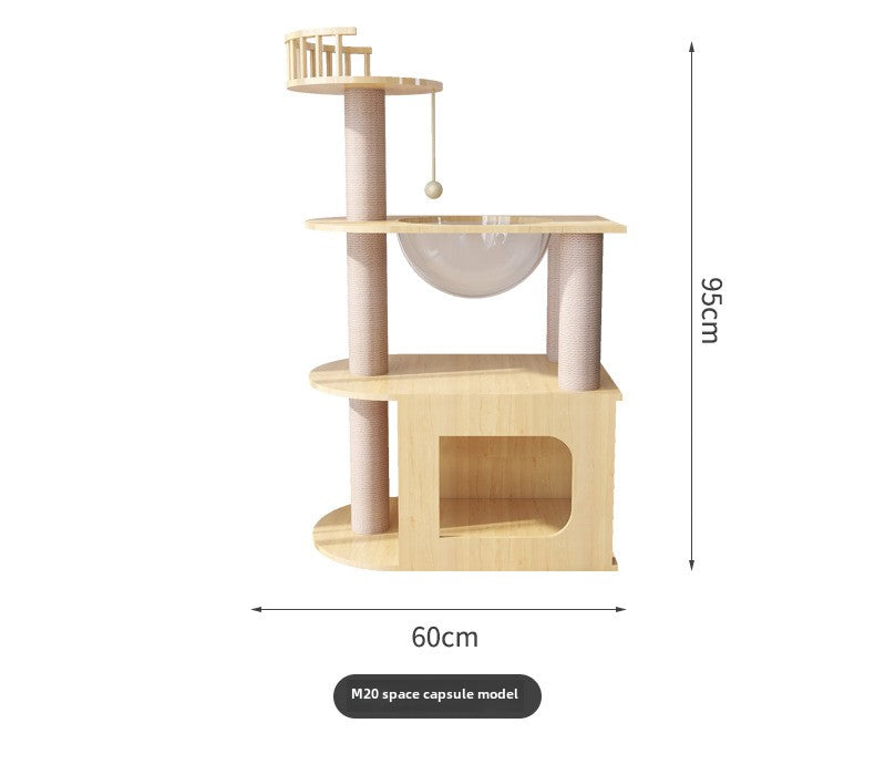 Luxury small cat climbing frame Solid wood cat frame Large cat house Cat nest Cat jumping platform Cat tree