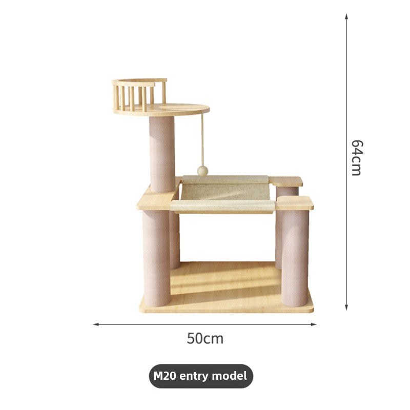 Luxury small cat climbing frame Solid wood cat frame Large cat house Cat nest Cat jumping platform Cat tree