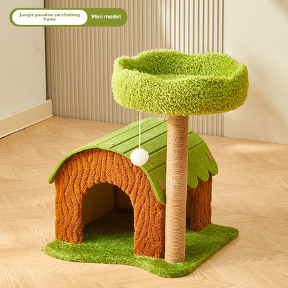 Cat climbing frame Four seasons universal cat nest integrated cat shelf Small ladder Space capsule nest Sisal scratching column Cat toy