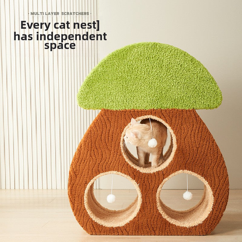 cattery large cat tree jumping platform, integrated luxury cat shelf, villa cat nest does not occupy a tree hole, not solid wood