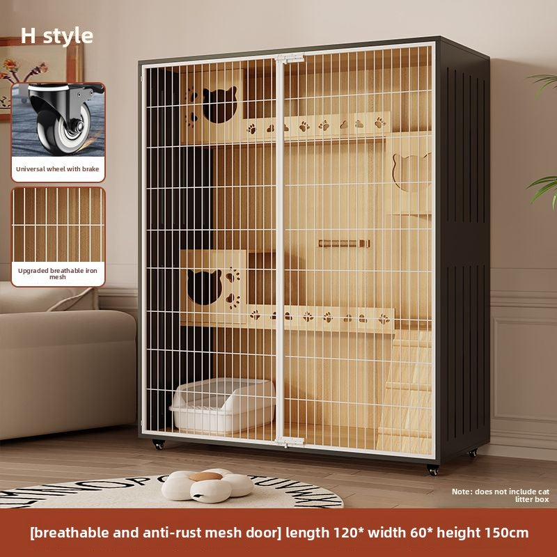 Wholesale Iron Mesh Cat Villa Pet Cabinet Cat Cage Household Indoor Cat Nest Cat House Large Space Cat House Cat House Cabinet