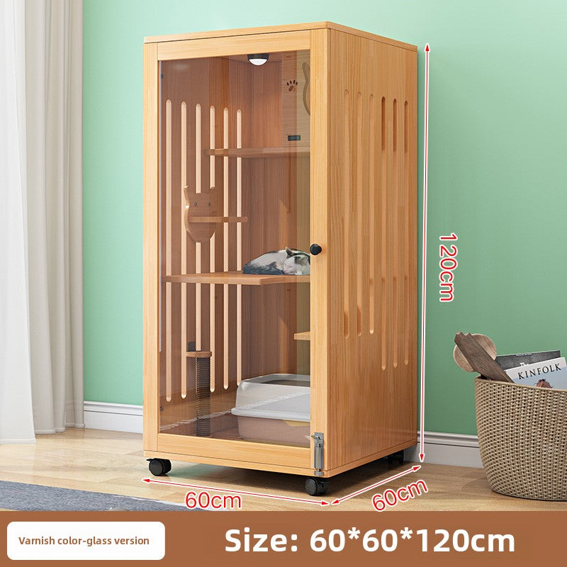 Wholesale economical cat villa solid wood cat cage waterproof cat cabinet double layer cat house cat house household indoor cat house cat nest cat cage