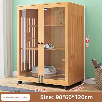Wholesale economical cat villa solid wood cat cage waterproof cat cabinet double layer cat house cat house household indoor cat house cat nest cat cage