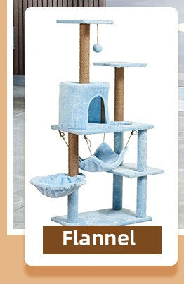 Wholesale Solid Wood Cat Climbing Frame Cat Scratch Post Large Cat Nest Cat Tree Six Layers Cat Jumping Platform Pine