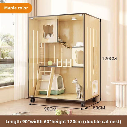 Cat Cage Cat Villa Pet Cabinet Large Free Space Luxury Cat Cat House Cat House Cat House Pet Cabinet