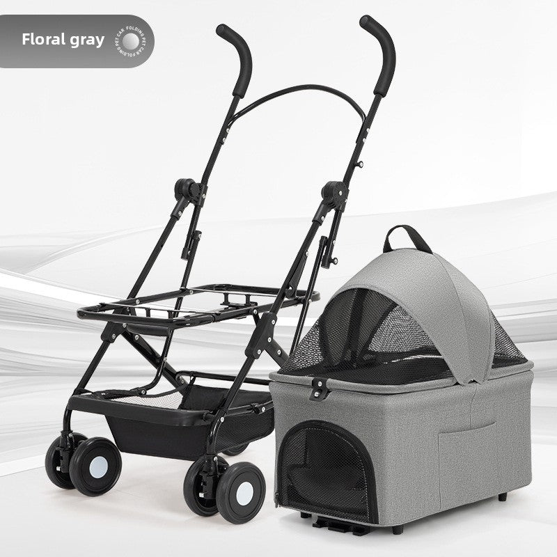 Wholesale Pet Cart Dog Cat Teddy Baby Cart Out Small Pet Cart Lightweight Foldable Outdoor Travel