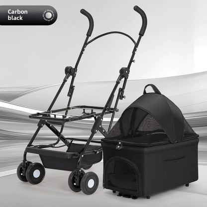 Wholesale Pet Cart Dog Cat Teddy Baby Cart Out Small Pet Cart Lightweight Foldable Outdoor Travel