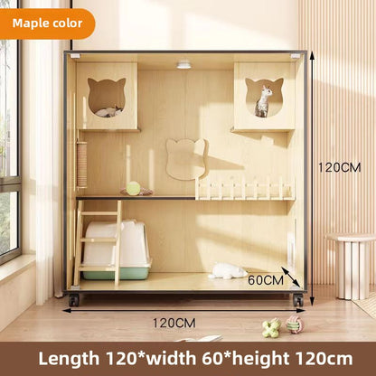 Cat Cage Cat Villa Pet Cabinet Large Free Space Luxury Cat Cat House Cat House Cat House Pet Cabinet