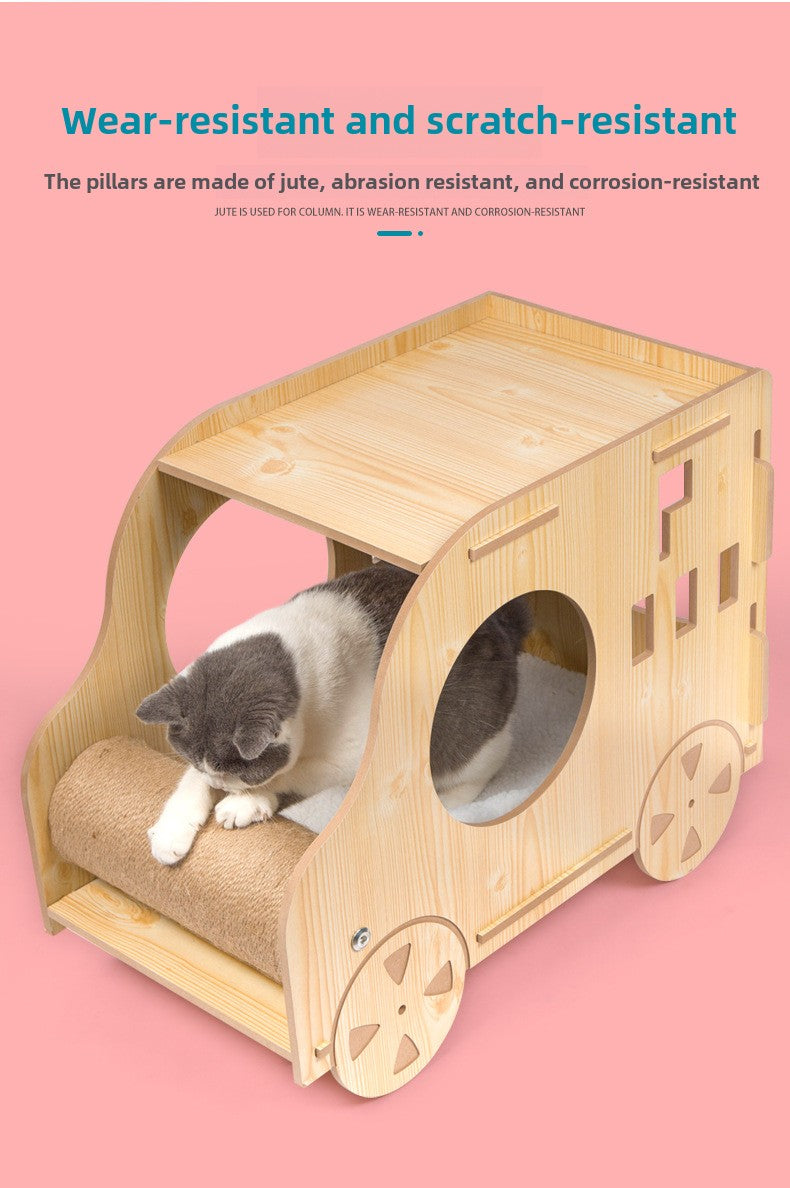 New Solid Wood Cat Nest Kennel Four Seasons General Motors Cat Bed Cat House Cat Scratch Post Cat Toy