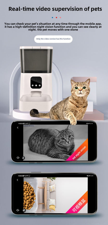 pet feeder pet smart feeder cat dog food delivery timing quantitative 7L feeder wifi cat automatic multi-function