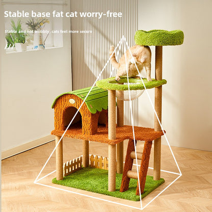 Cat climbing frame cat litter cat tree integrated cat supplies shelf cat rack cat toy small cat scratching column sisal cat scratching board