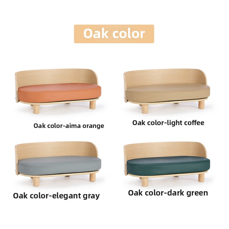 Solid wood pet nest pet sofa cat nest dog bed removable and washable summer four seasons universal medium and small