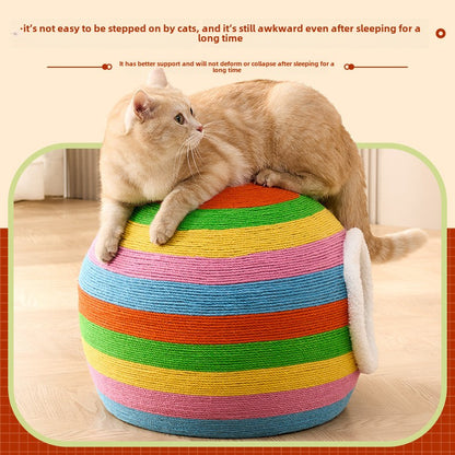 Cat nest security closed cat sleeping nest sword hemp rope cat scratching board nest scratch resistant winter warm all seasons