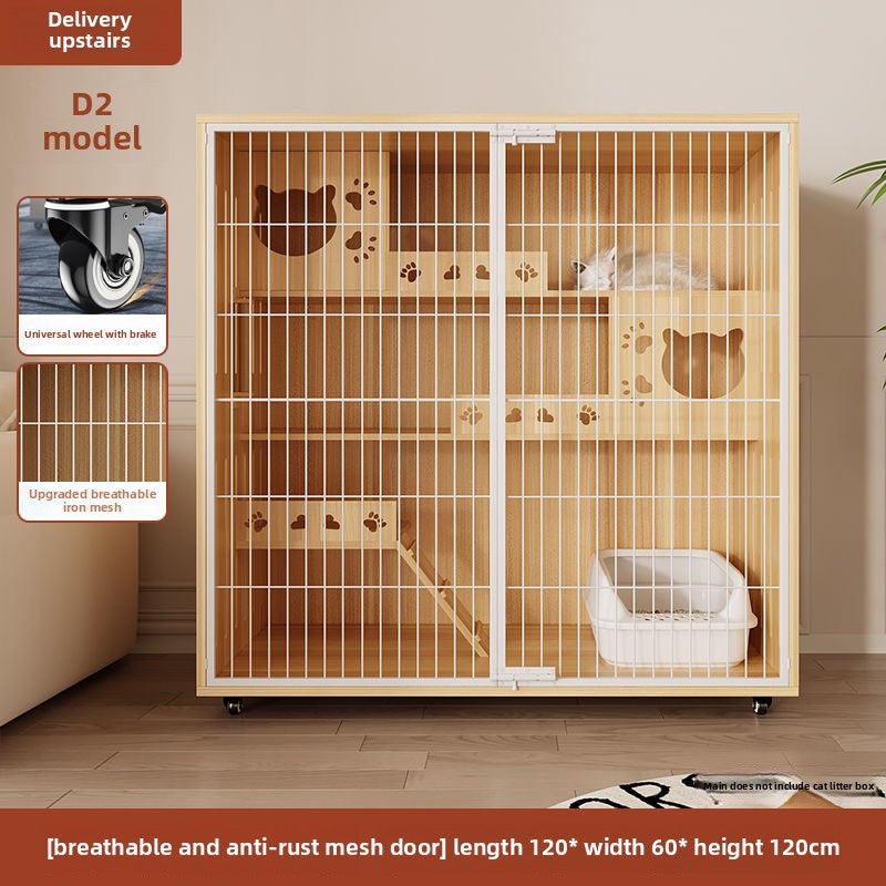 Wholesale Iron Mesh Cat Villa Pet Cabinet Cat Cage Household Indoor Cat Nest Cat House Large Space Cat House Cat House Cabinet