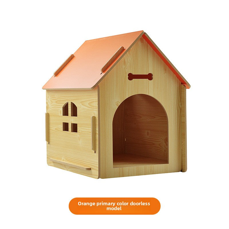 Wholesale new spot detachable wooden dog house cat house pet with window dog house chalet indoor outdoor pass