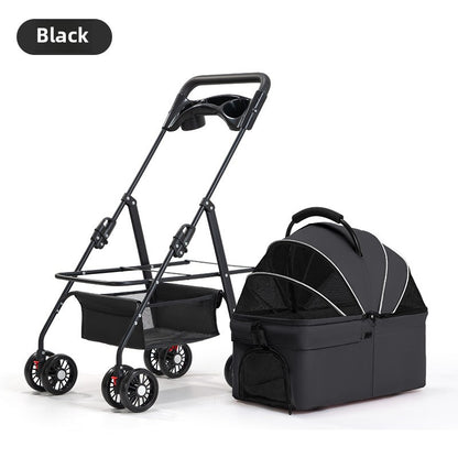 Wholesale Pet Cart Dog Cat Teddy Baby Cart Out Small Pet Cart Lightweight Foldable Outdoor Travel