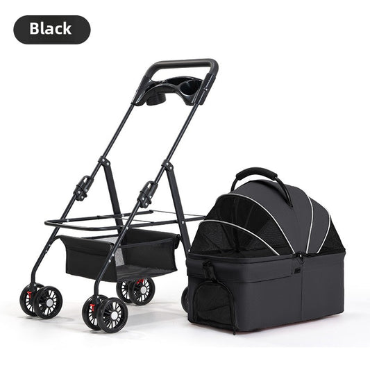 Wholesale Pet Cart Dog Cat Teddy Baby Cart Out Small Pet Cart Lightweight Foldable Outdoor Travel