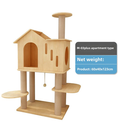 Luxury small cat climbing frame Solid wood cat frame Large cat house Cat nest Cat jumping platform Cat tree