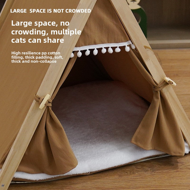 Wholesale tent can be processed, large space does not shake, winter and summer dual-purpose pet tent cat nest