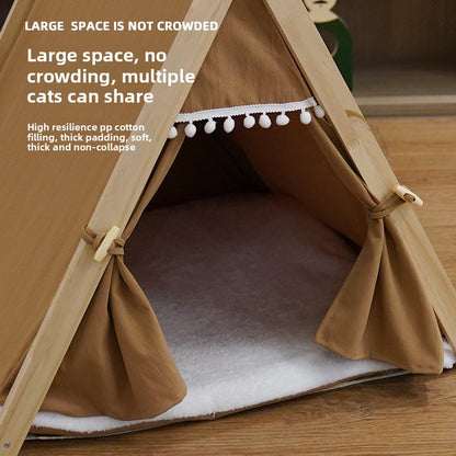 Wholesale tent can be processed, large space does not shake, winter and summer dual-purpose pet tent cat nest