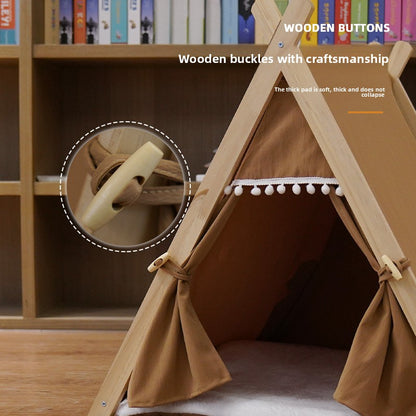 Wholesale tent can be processed, large space does not shake, winter and summer dual-purpose pet tent cat nest