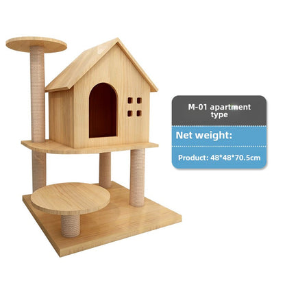 Luxury small cat climbing frame Solid wood cat frame Large cat house Cat nest Cat jumping platform Cat tree